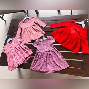 Cat&Jack Pink and Red Kids Dress Collection. Size 2T.